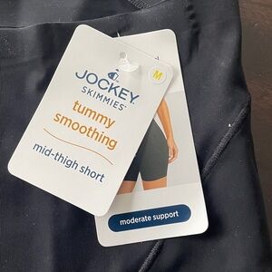 Jockey Skimmies Black Tummy Smoothing Mid-thigh Short